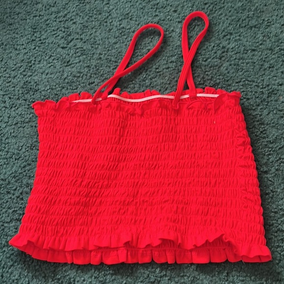 Red Ruffled Tank Top - Picture 5 of 5
